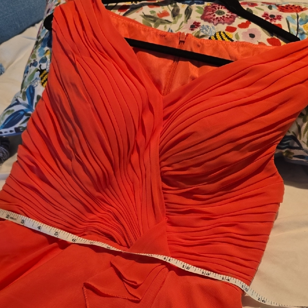 Red Ruched Tiered Mini Dress - Picture 2 of 4